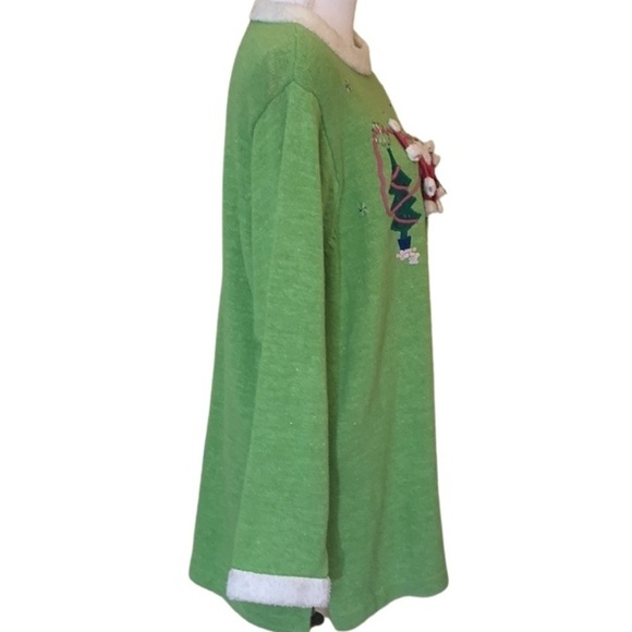 Vintage Design Options by Philip & Jane Gordon 3D Santa Christmas sweater, large - Picture 2 of 7